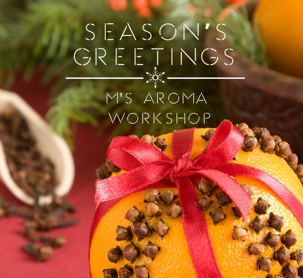 M‘s aroma workshop 香りで迎えるクリスマス“幸せを呼び込むポマンダー作り”ワークショップ