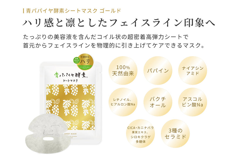 青パパイヤ酵素 シートマスク – 羽田甚商店