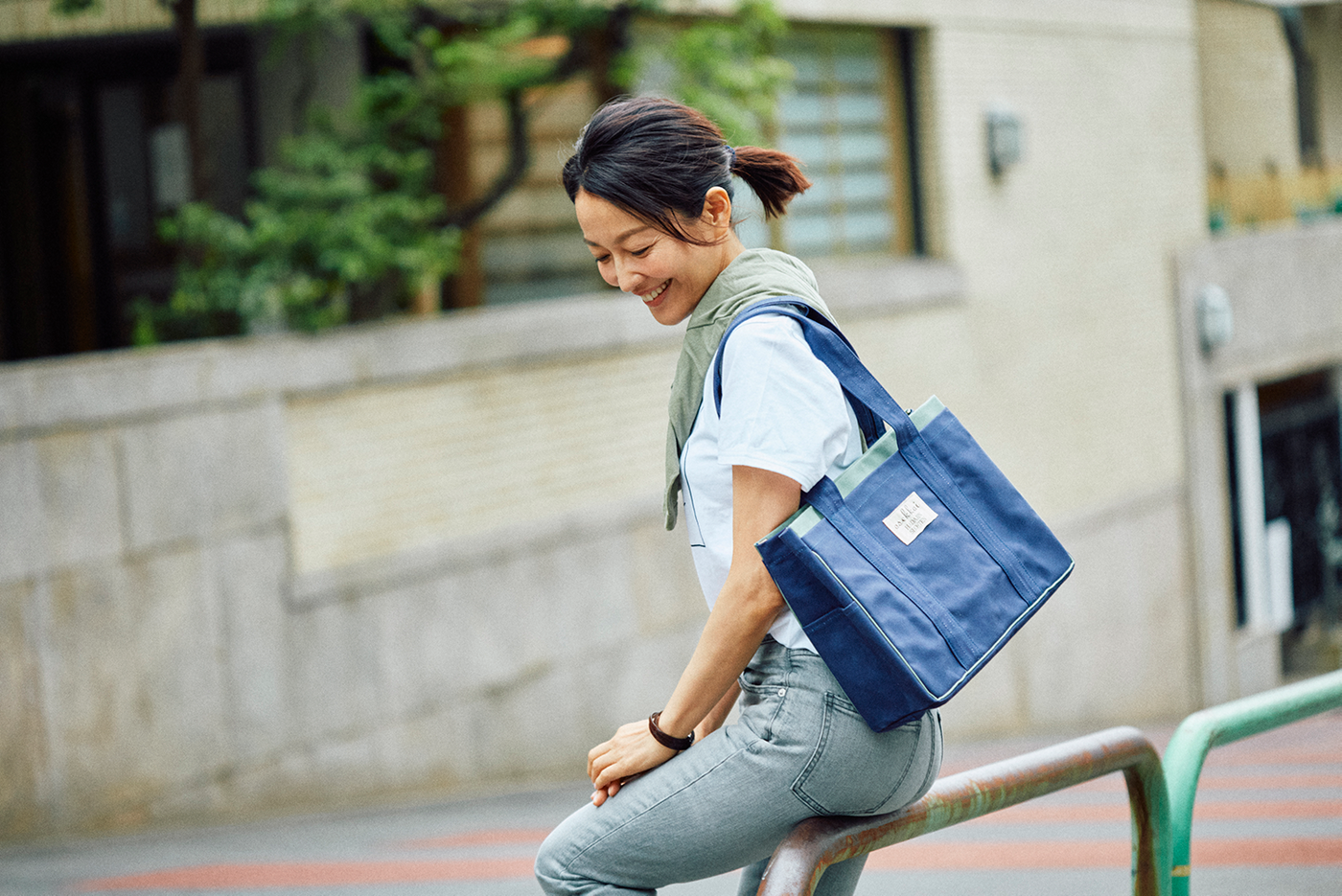 osekkaiバッグ / Navy×Green – 羽田甚商店 osekkaiバッグ / Navy×Green – 羽田甚商店