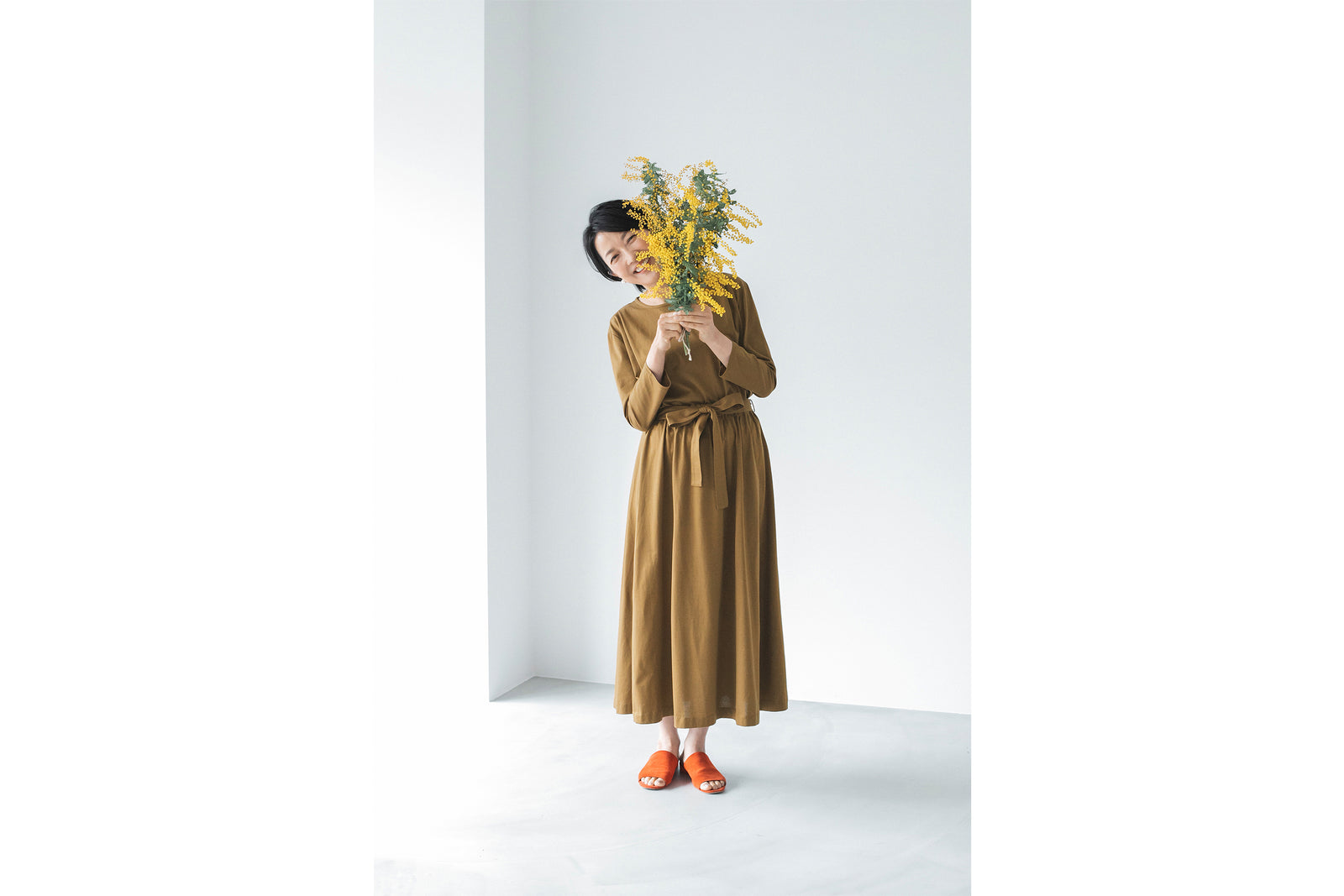 ナチュランコラボ】コットンシルケット 天竺フレアスカート – 羽田甚商店