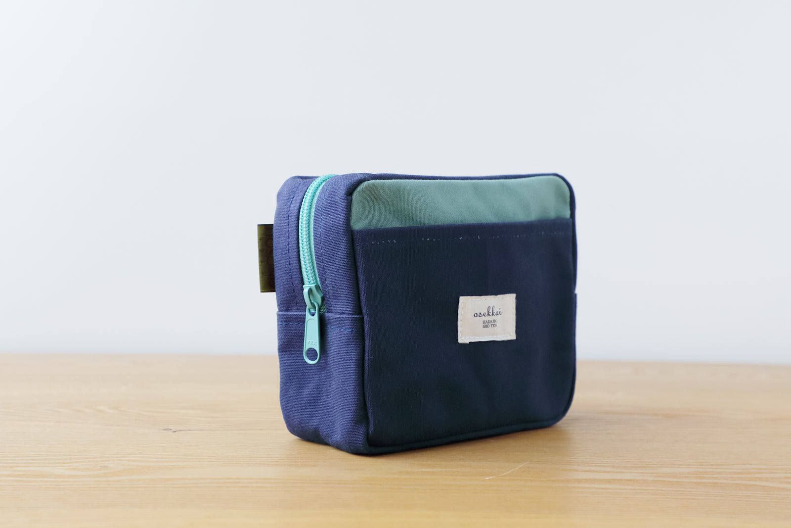 osekkaiポーチ / Navy×Green – 羽田甚商店